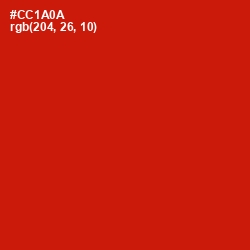 #CC1A0A - Monza Color Image