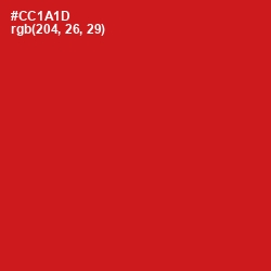 #CC1A1D - Monza Color Image