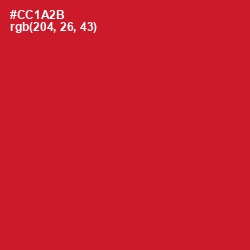 #CC1A2B - Cardinal Color Image