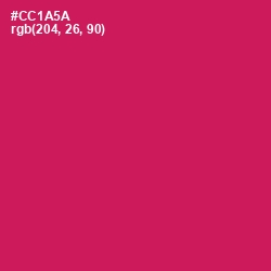 #CC1A5A - Maroon Flush Color Image