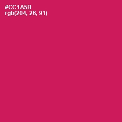 #CC1A5B - Maroon Flush Color Image