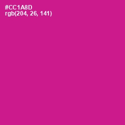 #CC1A8D - Red Violet Color Image