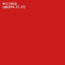 #CC1B1B - Monza Color Image