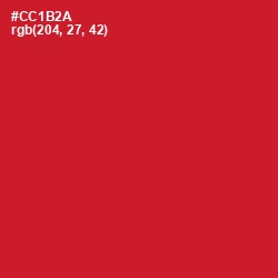 #CC1B2A - Cardinal Color Image