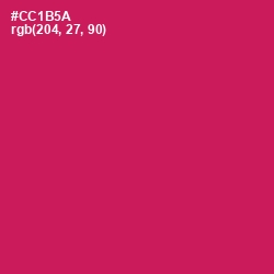 #CC1B5A - Maroon Flush Color Image