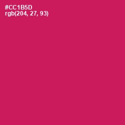 #CC1B5D - Maroon Flush Color Image