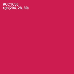 #CC1C50 - Maroon Flush Color Image