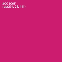#CC1C6F - Cerise Red Color Image