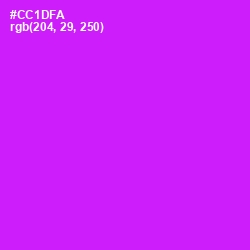 #CC1DFA - Magenta / Fuchsia Color Image