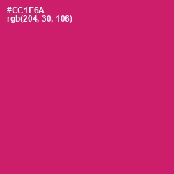 #CC1E6A - Cerise Red Color Image