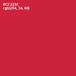 #CC223C - Persian Red Color Image