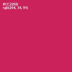 #CC225B - Maroon Flush Color Image