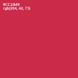 #CC2A49 - Brick Red Color Image