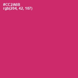 #CC2A6B - Cerise Red Color Image