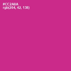 #CC2A8A - Cerise Color Image