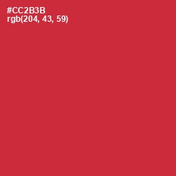 #CC2B3B - Flush Mahogany Color Image