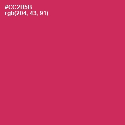 #CC2B5B - Maroon Flush Color Image