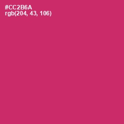 #CC2B6A - Cerise Red Color Image