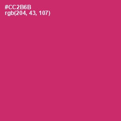 #CC2B6B - Cerise Red Color Image