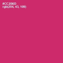 #CC2B6D - Cerise Red Color Image