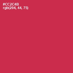 #CC2C4B - Brick Red Color Image