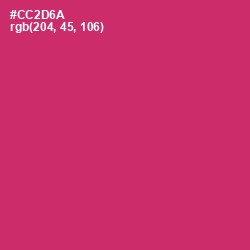 #CC2D6A - Cerise Red Color Image