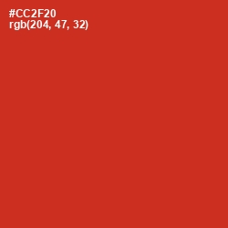 #CC2F20 - Persian Red Color Image