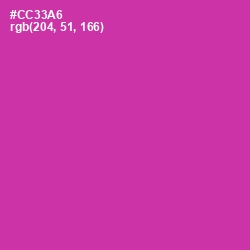 #CC33A6 - Cerise Color Image