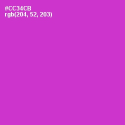 #CC34CB - Razzle Dazzle Rose Color Image