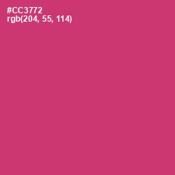#CC3772 - Cerise Red Color Image