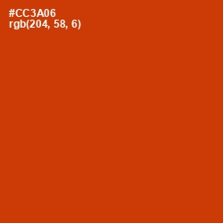 #CC3A06 - Thunderbird Color Image