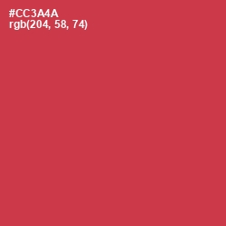 #CC3A4A - Brick Red Color Image