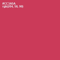 #CC3A5A - Brick Red Color Image