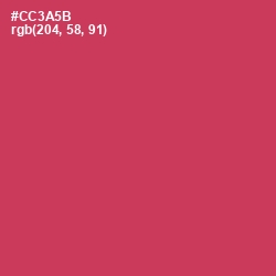 #CC3A5B - Brick Red Color Image