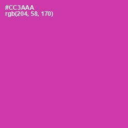 #CC3AAA - Cerise Color Image