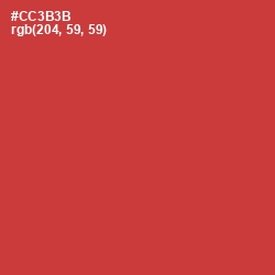 #CC3B3B - Flush Mahogany Color Image