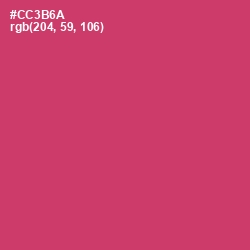 #CC3B6A - Cerise Red Color Image