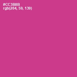 #CC3B8B - Cerise Color Image