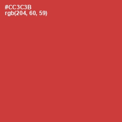 #CC3C3B - Flush Mahogany Color Image