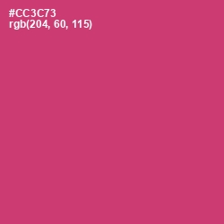 #CC3C73 - Cerise Red Color Image