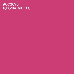 #CC3C75 - Cerise Red Color Image