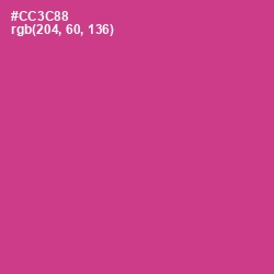 #CC3C88 - Cerise Color Image