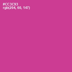 #CC3C93 - Cerise Color Image