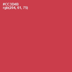 #CC3D4B - Brick Red Color Image