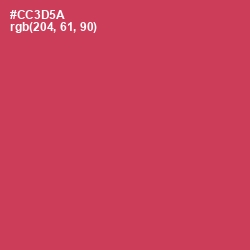 #CC3D5A - Brick Red Color Image