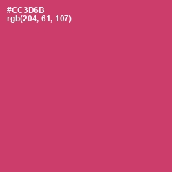 #CC3D6B - Cerise Red Color Image