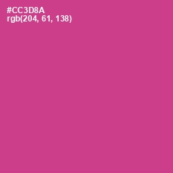#CC3D8A - Cerise Color Image