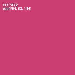 #CC3F72 - Cerise Red Color Image