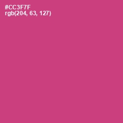 #CC3F7F - Cerise Red Color Image