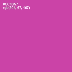 #CC43A7 - Mulberry Color Image